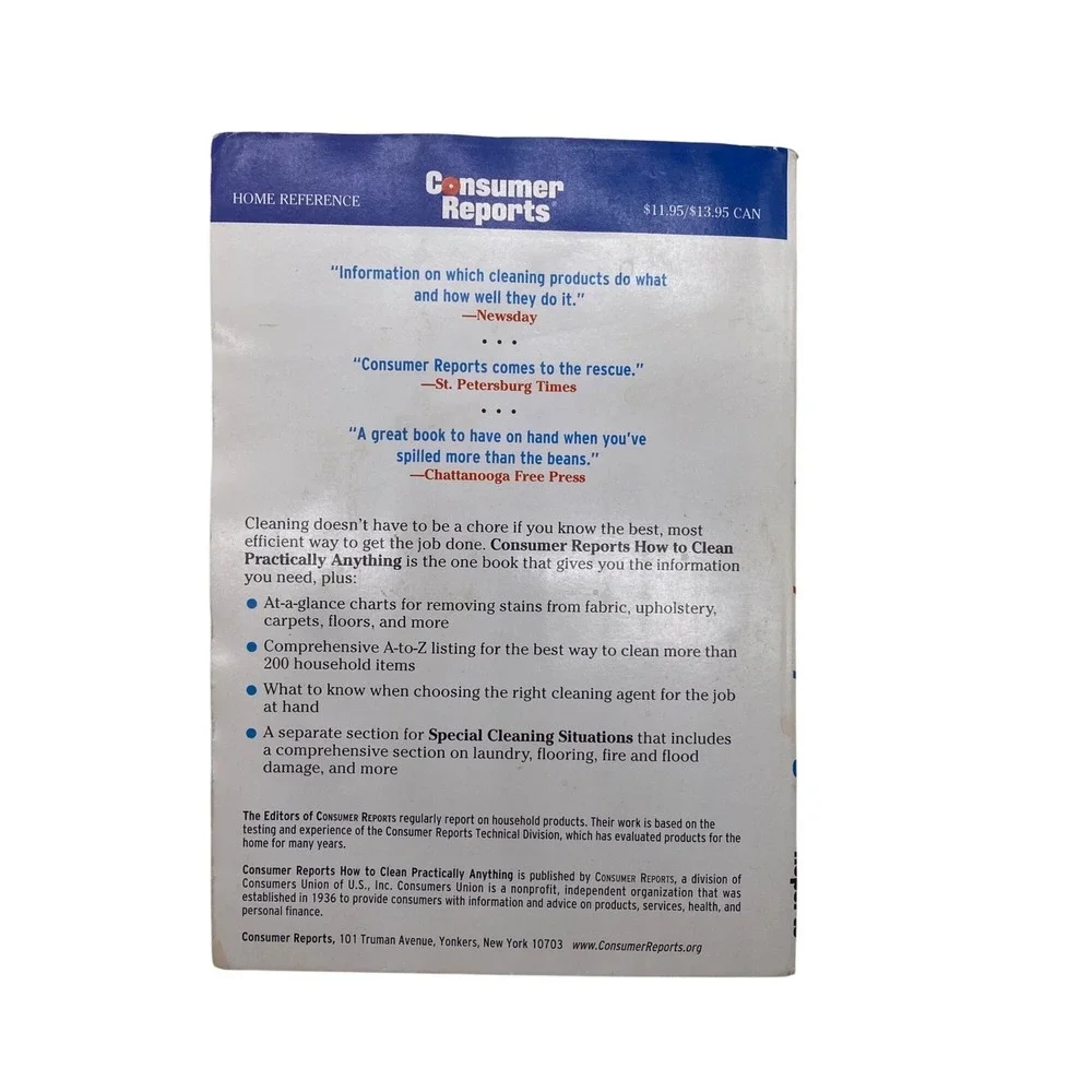 How‎ To Clean Practically Anything Paperback Book By Consumer Reports
